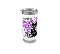 I Put a Spell on You Black Cat Witch Halloween Stainless Steel Insulated Tumbler