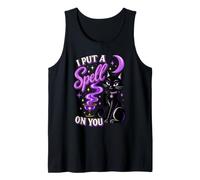 I Put a Spell on You Black Cat Witch Halloween Tank Top