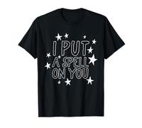 I Put A Spell On You Retro Halloween Shirt Stars Women Girls T-Shirt
