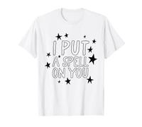 I Put A Spell On You Retro Halloween Shirt Stars Women Girls T-Shirt