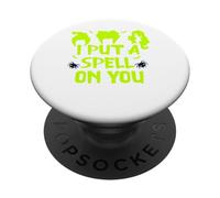 I Put A Spell On You -Scary Witch & Spider Halloween Costume PopSockets Adhesive PopGrip