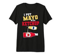 I Put Mayo On My Ketchup Condiments Couple Halloween Premium T-Shirt