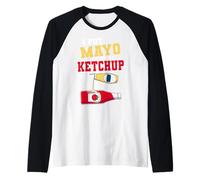 I Put Mayo On My Ketchup Condiments Couple Halloween Raglan Baseball Tee