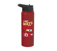 I Put Mayo On My Ketchup Condiments Couple Halloween Stainless Steel Insulated Water Bottle