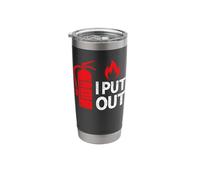 I Put Out Fire Extinguisher Funny Firefighter Humor Stainless Steel Insulated Tumbler