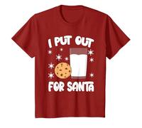 I Put Out For Santa Milk and cookies Christmas Funny Xmas T-Shirt