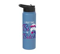 I Put The Bi in Bitch LGBTQ Flag Bisexual Pride Stainless Steel Insulated Water Bottle