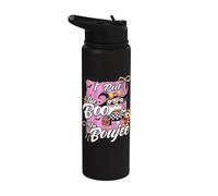 I Put The Boo in Boujee Cute Ghost Leopard Halloween Costume Stainless Steel Insulated Water Bottle