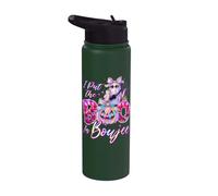 I Put The Boo in Boujee Cute Leopard Boujie Ghost Halloween Stainless Steel Insulated Water Bottle