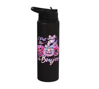 I Put The Boo in Boujee Cute Leopard Boujie Ghost Halloween Stainless Steel Insulated Water Bottle