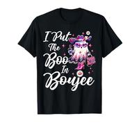 I Put The Boo in Boujee Lace Ghost Funny Leopard Halloween T-Shirt