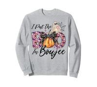 I Put The Boo in Boujee Leopard Funny Ghost Retro Halloween Sweatshirt