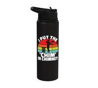 I Put The Chim in Chimney Sweep Stainless Steel Insulated Water Bottle