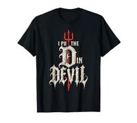 I Put The D in Devil Edgy Gothic Typography Party Costume T-Shirt