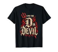 I Put The D in Devil Fiery Halloween Humor Party Costume T-Shirt
