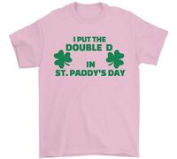 I Put The DD in St Paddys Day Funny Boobs Mens T-Shirt 100% Cotton Light Pink S
