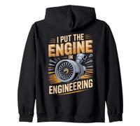 I Put The Engine In Engineering Funny Aerospace Engineer ... Zip Hoodie