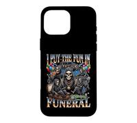 I Put The Fun In Funeral Grim Reaper Party Bootleg Halloween Case for iPhone 16 Pro Max