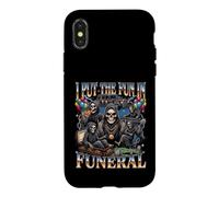 I Put The Fun In Funeral Grim Reaper Party Bootleg Halloween Case for iPhone X/XS