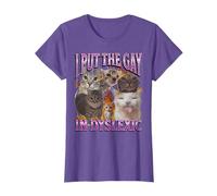 I Put The Gay In Dyslexic Funny Cat Meme Bootleg Graphic T-Shirt
