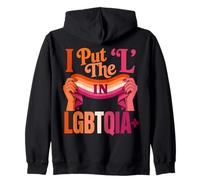 I Put the L In LGBTQI Funny Lesbian Zip Hoodie