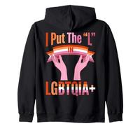 I Put the L In LGBTQI Funny Lesbian Zip Hoodie