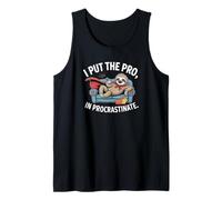 I Put The Pro In Procrastinate Funny Sloth Couch Design Tank Top