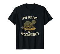 I Put the Pro in Procrastinate Turtle Skate Graphic T-Shirt