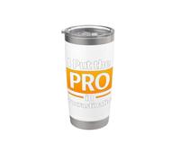 I Put The Pro in Procrastination Funny Work Quote Stainless Steel Insulated Tumbler
