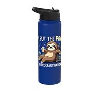 I Put The Pro in Procrastination Sloth Stainless Steel Insulated Water Bottle