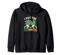 I Put The She In Shenanigans St Patricks Day Zip Hoodie