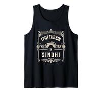 I Put The Sin in Sindhi Funny Humor Sindhi Culture Pride Tank Top