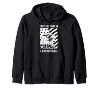 I PUT THE 'TISM' IN PATRIOTISM American Bald Eagle Zip Hoodie