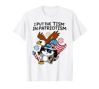 I Put The Tism in Patriotism Athletic Eagle T-Shirt