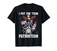 I Put The Tism in Patriotism Athletic Eagle T-Shirt