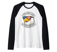 I Put The 'Tism in Patriotism Autism Eagle Funny July 4th Raglan Baseball Tee