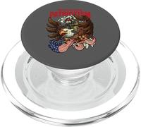 I Put The 'Tism' In Patriotism Eagle Raccoon USA Autism PopSockets PopGrip for MagSafe