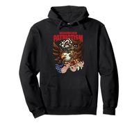 I Put The 'Tism' In Patriotism Eagle Raccoon USA Autism Pullover Hoodie
