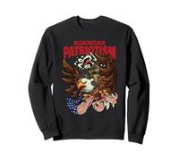 I Put The 'Tism' In Patriotism Eagle Raccoon USA Autism Sweatshirt