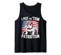 I Put The Tism in Patriotism English Bulldog Tank Top