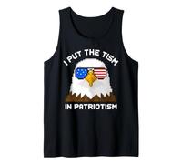 I Put The Tism in Patriotism Funny Eagle USA Tank Top