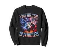 I Put The Tism In Patriotism July 4th America Raccoon Eagle Sweatshirt