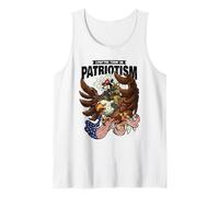 I Put The Tism in Patriotism Raccoon Eagle Autistic Tank Top