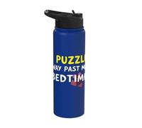 I Puzzle Way Past My Bedtime Enthusiast Stainless Steel Insulated Water Bottle