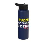 I Puzzle Way Past My Bedtime Enthusiast Stainless Steel Insulated Water Bottle