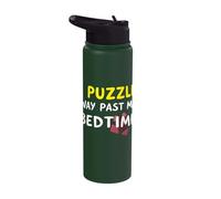 I Puzzle Way Past My Bedtime Enthusiast Stainless Steel Insulated Water Bottle