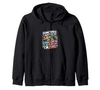 I Question My Sanity But The Unicorn Says I'm Fine - Zip Hoodie