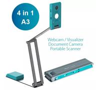 IRIScan Visualizer 7 Webcam Document Camera: 4K UltraHD | 13MP | 4 in 1 | Viewer | A3 Scanner | Portable Scanner | Video Conference | AI Micro Noise Cancellation | Auto Focus | LED | USB | WinMac