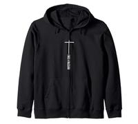 I Raise a Hallelujah Christian Message Zip Hoodie