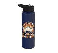 I Raise Chickens I'm Literally A Chicken Tender Stainless Steel Insulated Water Bottle